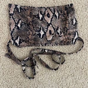 snakeskin crop top